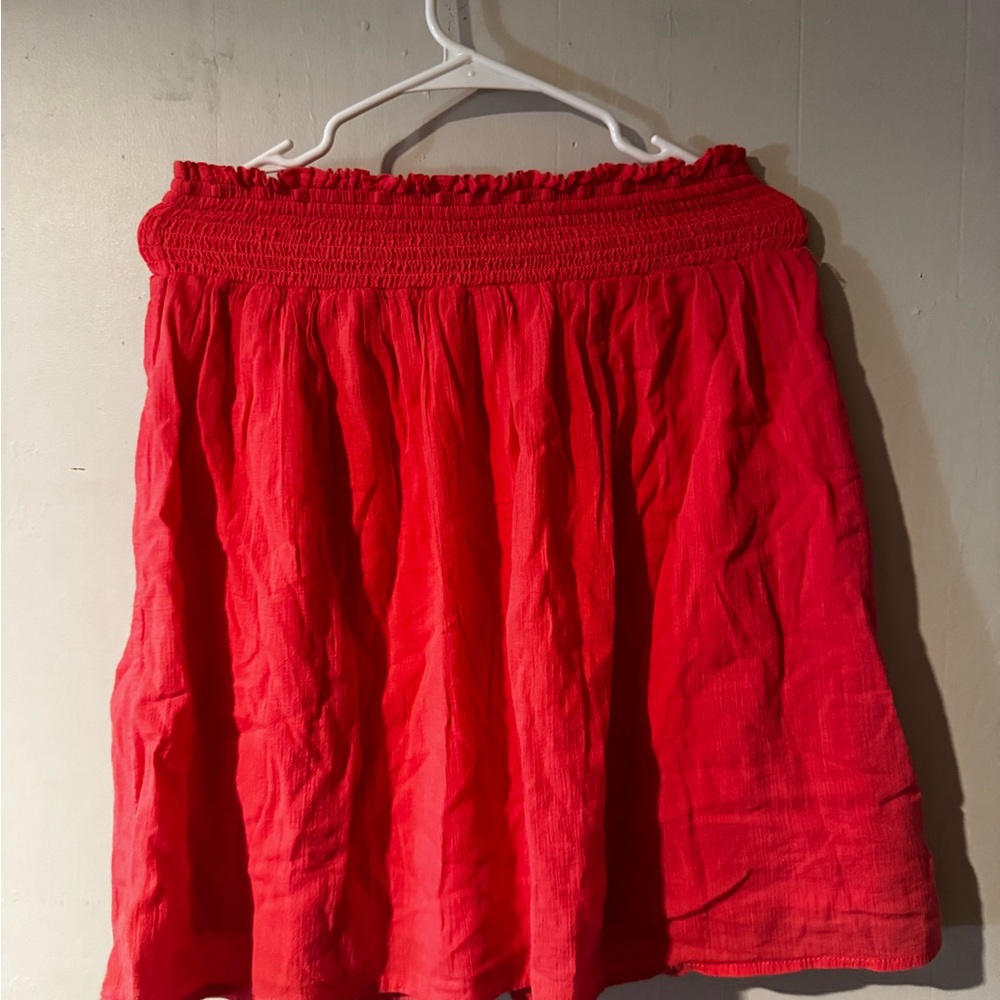 Faded Glory Vibrant Red A-Line Skirt